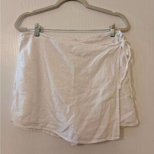 Old Navy White Linen Skort